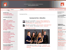 Tablet Screenshot of kunstportal-bw.de